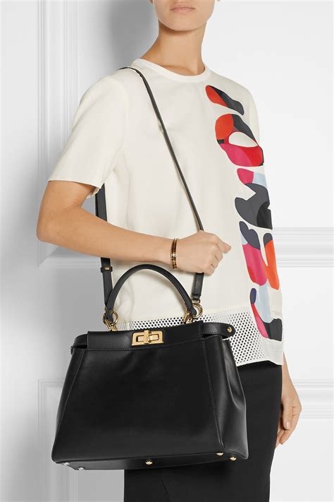 fendi peekaboo medium dimensions|fendi large peekaboo tote.